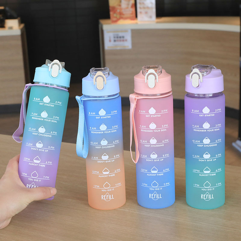 Smart Water Bottle Tracker - 700ML 러닝 물병 소프트 물병 타임