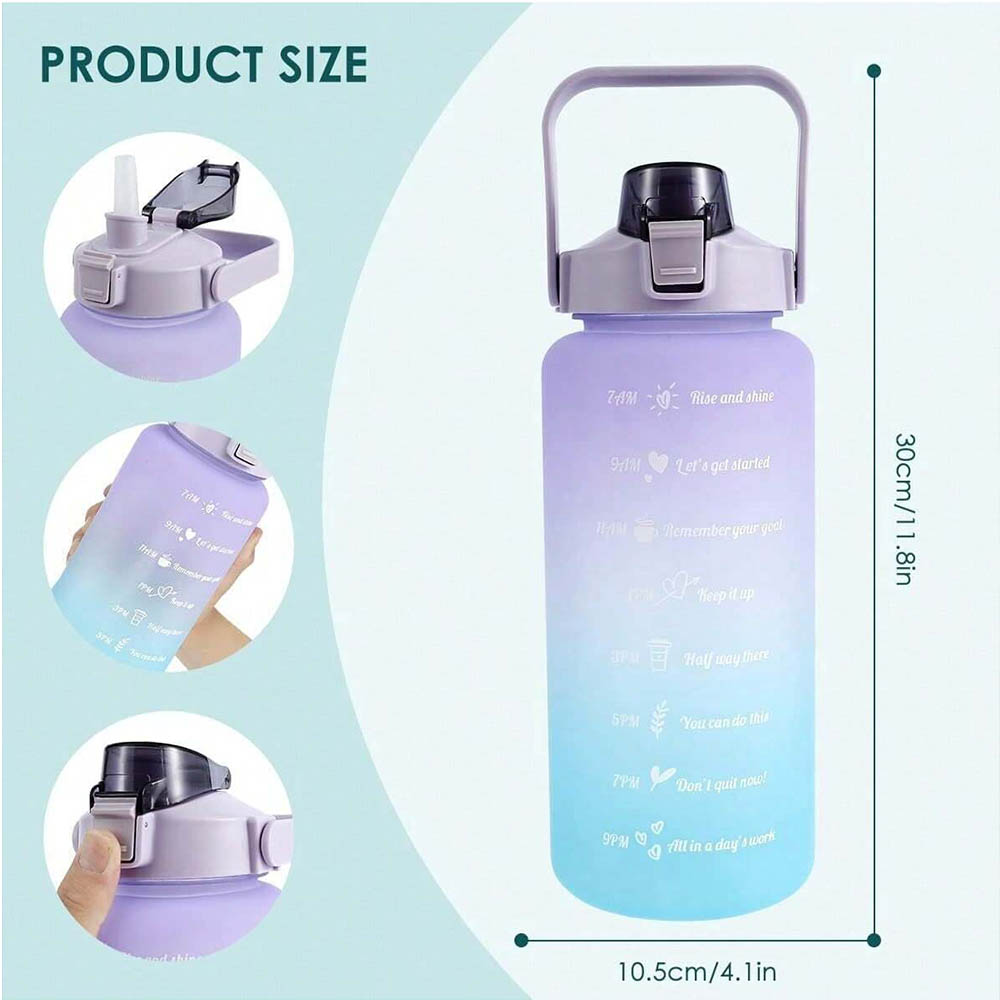 2L 물병 시간 및 용량 마커가 있는 동기 부여 물병  - Smart Water Bottle Tracker 리뷰 및 가격