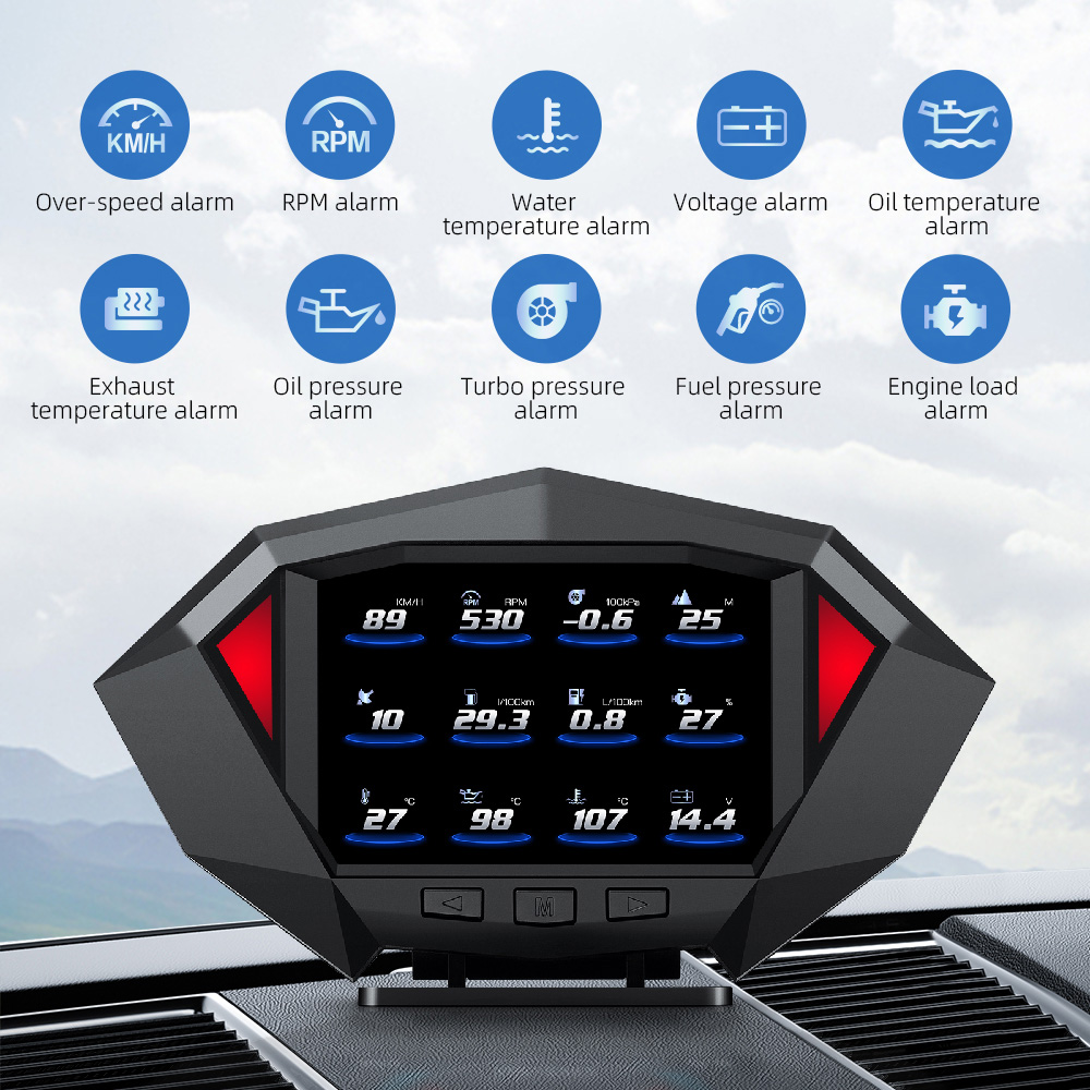 자동차 헤드업 디스플레이 온보드 컴퓨터 시계 경사 계량 - Electronics Gadgets For Car 리뷰 및 가격